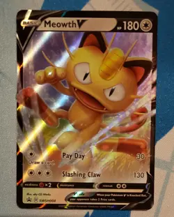 Meowth V [SWSH004] Black Star Promo, Sword & Shield Mint/Near Mint Pokemon TCG - Image 1