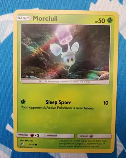 2x Morelull [3/18] Holo Rare, Detective Pikachu Set, Mint/NM, Pokemon TCG - Image 1