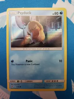 2x Psyduck [7/18] Holo Rare, Detective Pikachu Set, Mint/NM, Pokemon TCG - Image 1