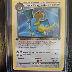 Pokemon 1st Edition Dark Dragonite Non Holo Team Rocket M-NM Unplayed - Image 1