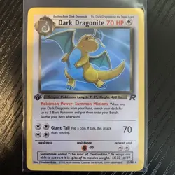 Pokemon 1st Edition Dark Dragonite Non Holo Team Rocket M-NM Unplayed - Image 2