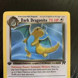 Pokemon 1st Edition Dark Dragonite Non Holo Team Rocket M-NM Unplayed - Image 3
