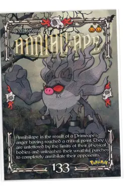 Pokemon Cracked Ice Holo - Prisma Trick or Treat Cards -ANNIHILAPE #133 - Image 1