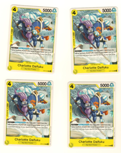 Set Of 4 Charlotte Daifuku ST07-005 C Starter Deck 7 One Piece Trading Card - Image 3