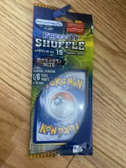 Presstine Shuffle Pokemon Mystery Pack 15 Cards 1/6 Ultra Rare Sealed New - Image 1