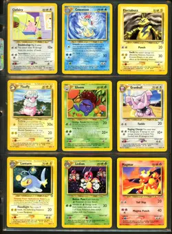 2000 Pokemon NEO GENESIS Set NEAR COMPLETE Unlimited Edition NON HOLO Cards Lot - Image 3