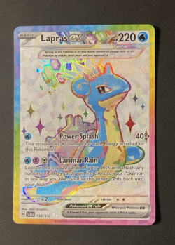Lapras ex 158/142 Sv07: Stellar Crown Full Art Ultra Rare Pokemon TCG NM Card - Image 1