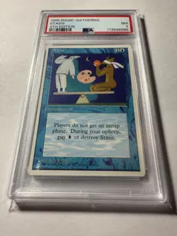 Stasis MTG Core Set 4th Edition Regular PSA 7 NM - Image 2
