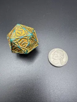 Oversized Spindown Dice D20 - Magic The Gathering - M20 Black and Red - Image 2