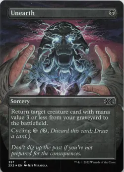 Unearth (Borderless) - FOIL - C Double Masters 2022 357 - MTG - Image 1