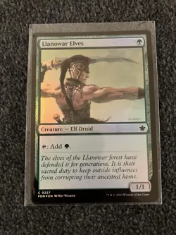 Magic The Gathering MTG - Llanowar Elves Foil - FDN - Image 1
