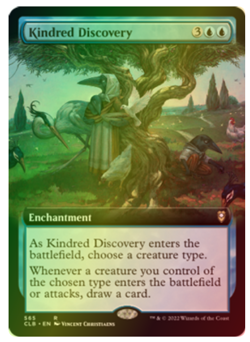 Kindred Discovery - Extended Art - FOIL NM MTG CLB Battle for Baldur's Gate 656 - Image 1