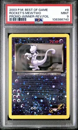 PSA 9 Rocket’s Mewtwo Best Of Game Winner #8 Pokemon 2003 - Image 1