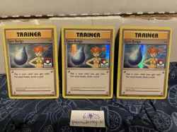 Pokemon TCG x3 Gym Badge Misty XY204; FREE SHIPPING! - Image 1