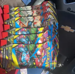 2025 Pokemon Mega Evolution Sleeved Booster Pack Sealed Pokemon Packs Lot X6 - Image 1