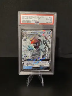 2017 POKEMON SUN & MOON GUARDIANS RISING #22 ALOLAN NINETALES GX PSA 10 New Cert - Image 1