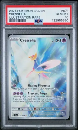 2024 Pokemon SFA EN Shrouded Fable 071/064 Cresselia Illustration Rare PSA 10 - Image 1