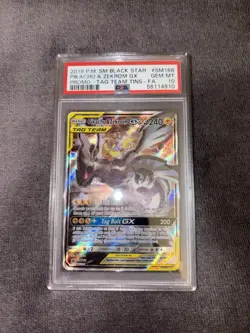 PSA 10 GEM MINT Pokemon Pikachu & Zekrom GX Tag Team Tins #SM168 - Image 2