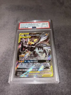 PSA 10 GEM MINT Pokemon Pikachu & Zekrom GX Tag Team Tins #SM168 - Image 3