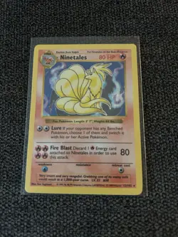 Ninetales Holo Rare Base Set (Shadowless) 012/102 Pokemon - Image 1