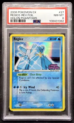 PSA 8 Regice Reverse Holo 27/110 Holon Phantoms EX Stamped 2006 - Pokemon TCG - Image 1
