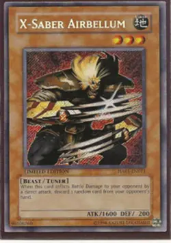 Yugioh! LP X-Saber Airbellum - HA01-EN011 - Secret Rare - Limited Lightly Played - Image 1