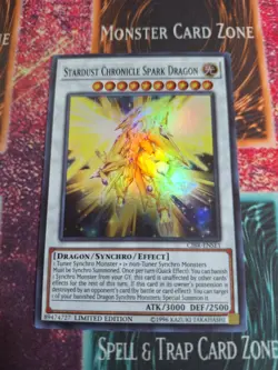 Yu-Gi-Oh! Stardust Chronicle Spark Dragon CIBR-ENSE1 Super Rare Limited NM a1/ - Image 1
