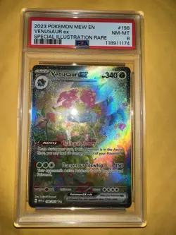 Pokemon TCG Venusaur EX Special Illustration Rare Card 198/165 2023 PSA 8 - Image 1