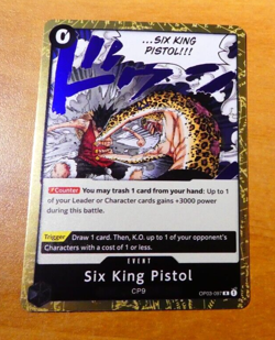 ONE PIECE PILLARS STRENGTH ENGLISH CARD GAME HOLO CARTE Pistol OP03-097 EN NEUF - Image 1