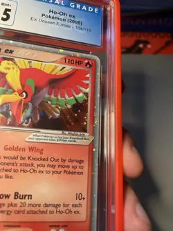 CGC 7.5 Ho-Oh ex 2005 EX Unseen Forces 104/115 Holo Pokemon Card psa - Image 4