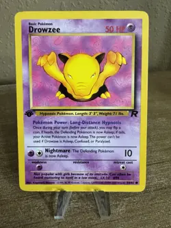 1st Edition Drowzee 54/82 Team Rocket Non Holo Pokemon TCG Vintage Pokemon Card - Image 1