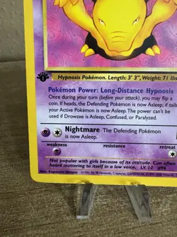 1st Edition Drowzee 54/82 Team Rocket Non Holo Pokemon TCG Vintage Pokemon Card - Image 2