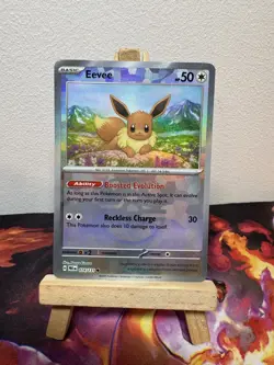 Pokemon Eevee TCG Master Ball Reverse Holo Prismatic Evolutions Card 074/131 - Image 1