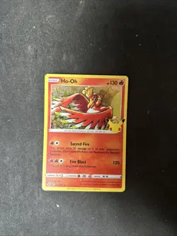 Ho-Oh 001/025 Pokemon Celebrations 25th Anniversary Holo Rare Card NM Mint - Image 1