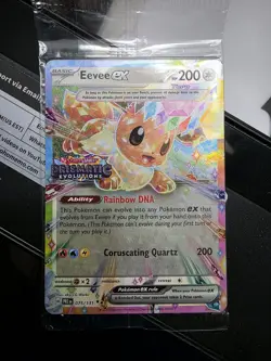 Eevee ex 075/131 Sealed Stamped Promo Card Prismatic Evolutions Pokemon TCG - Image 1