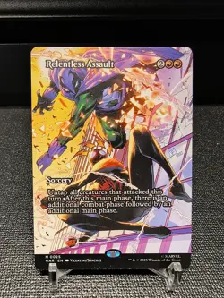 🔥 Relentless Assault - Borderless! MTG Marvel Universe M/NM, English! WOW!! - Image 3