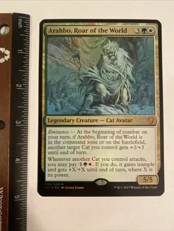 MTG Arahbo, Roar of the World - Oversized Foil Commander 2017 35/309 Foil Mythic - Image 3