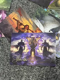 MTG Art Series Wilds of Eldraine Complete Gold Signature/Stamped Set (81) - NM - Image 4