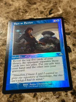 FACT OR FICTION Magic MTG Dominaria Remastered Retro Frame Foil - Image 1