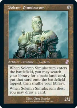 1 x Solemn Simulacrum - Time Spiral Remastered - Light Play - MTG - Image 1