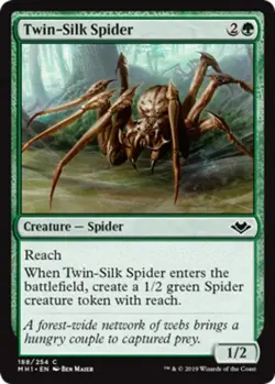 1 x Twin-Silk Spider - Foil - Modern Horizons - Light Play - MTG - Image 1