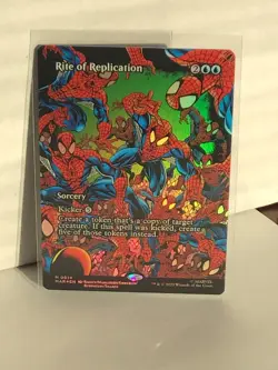 MTG Marvel's Spider-Man Rite of Replication (Borderless) Mythic Foil # 0014 NP - Image 1