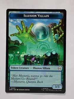 MTG Magic Marvel's Spider-Man SPM Spider / Illusion Villain Double-Sided Token - Image 1