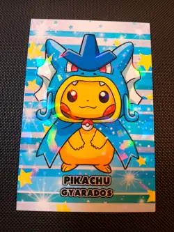 Pikachu Gyarados Poncho Cracked Ice Holo Pokemon Database Christmas Peru - Image 1