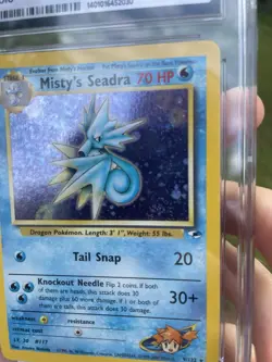Pokemon 2000 Gym Heroes Misty's Seadra Holo CGC 9 Unlimited DOUBLE SWIRL - Image 5