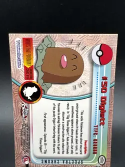 2000 Topps Chrome Pokemon TV Animation Edition Spectra Chrome Diglett #50 - Image 5