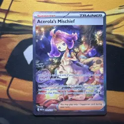 POKEMON Mega Evolution ACEROLA'S MISCHIEF 183/132 Special Illustration Rare NM - Image 1