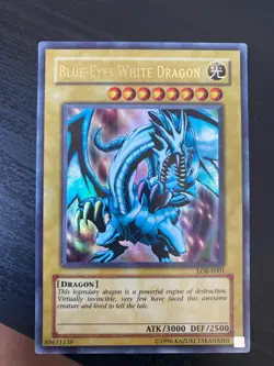 Yugioh Blue-Eyes White Dragon LOB-E001 Ultra Rare (NM) (A) OG Print - Image 1