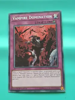 Yugioh Card - Vampire Domination Secret Rare 1st Edition DASA-EN011 LP - Image 1