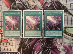 Yugioh! 3x/Playset Seventh Tachyon MZTM-EN016 2x Secret & 1x CR 1st NM - Image 1